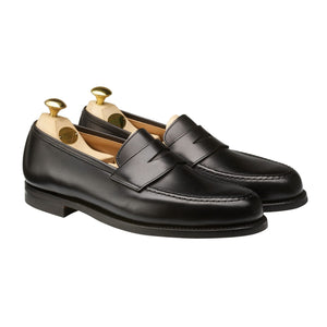 Crockett & Jones - Black Calf Leather Penny Loafer - Boston - Black | Andrea Kosta