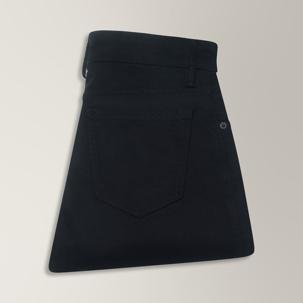 5 Pocket Slim Fit Trousers in Cotton - Black | Andrea Kosta