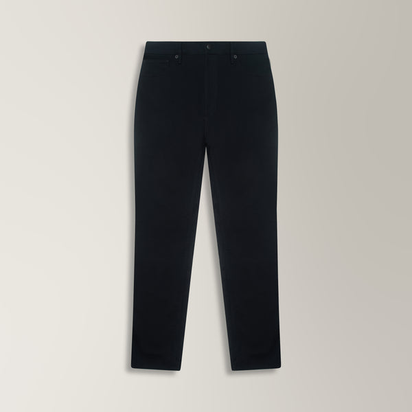 5 Pocket Slim Fit Trousers in Cotton - Black | Andrea Kosta