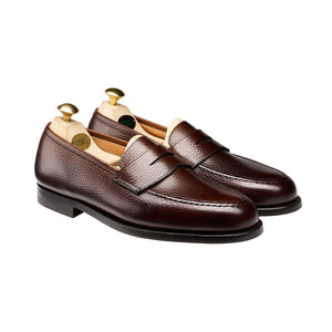 Crockett & Jones - Dark Brown Country Calf Leather Penny Loafer - Boston - Dark Brown | Andrea Kosta