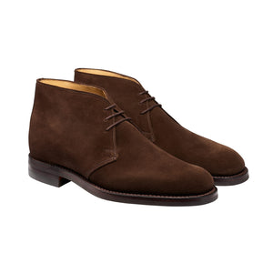 Crockett & Jones - Dark Brown Suede Chukka Boot - Chiltern - Dark Brown | Andrea Kosta