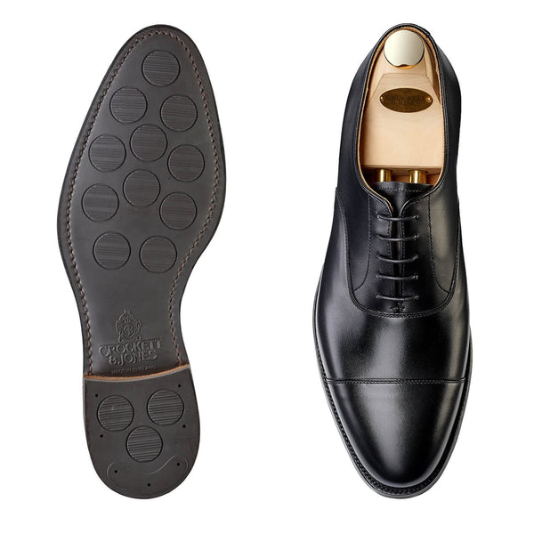 Crockett & Jones - Black Calf Oxford - Connaught 2 - Black | Andrea Kosta