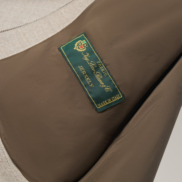Double Zip Gilet in Loro Piana Jersely Twill Wool - Hazel | Andrea Kosta