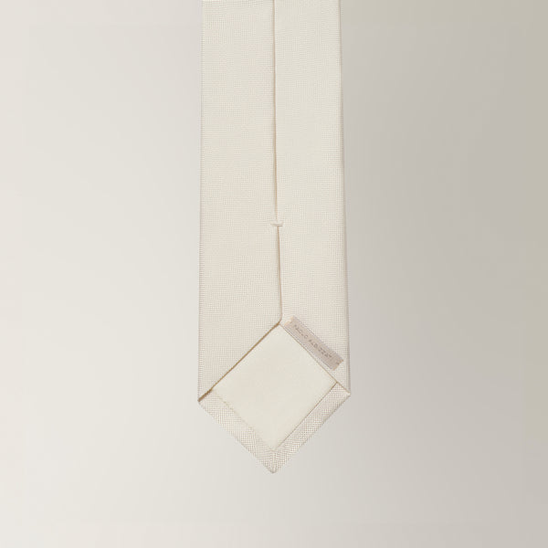 Tie in Grenadine Silk - Ivory | Andrea Kosta