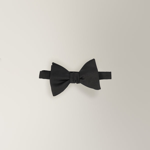 Bow Tie in Grosgrain Satin - Black | Andrea Kosta
