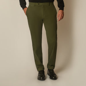 Imera Chinos in Garment-dyed Cotton - Khaki | Andrea Kosta