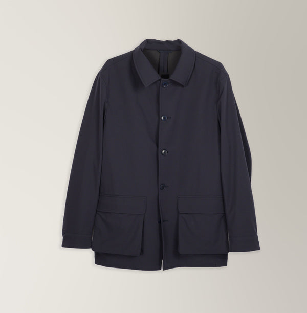 Informal Jacket in Technical fabric - Navy - Andrea Kosta