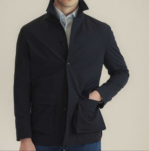 Informal Jacket in Technical Stretch - Navy | Andrea Kosta