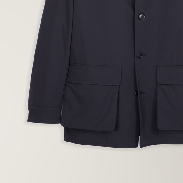Informal Jacket in Technical fabric - Navy - Andrea Kosta