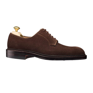 Crockett & Jones - Dark Brown Suede Derby - Lanark 3 - Dark Brown | Andrea Kosta
