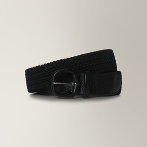 Braided Belt in Leather - Black | Andrea Kosta