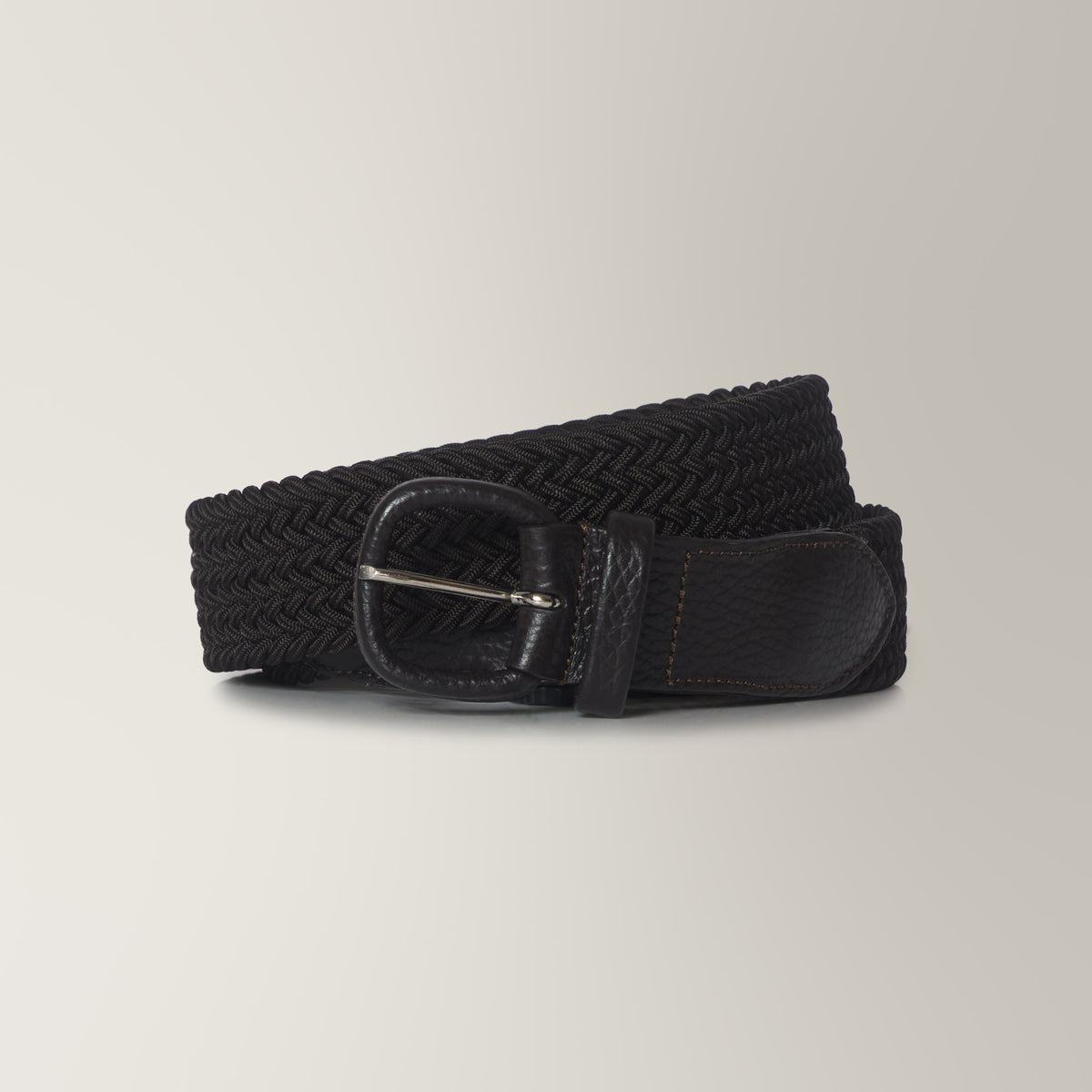 CL LARGE 35 MM BELT IN CHOCOLATE BROWN SUEDE GOLD HARDWARE