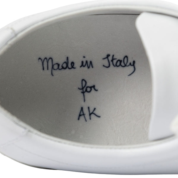 Low Tοp Sneakers - Leather - White | Andrea Kosta
