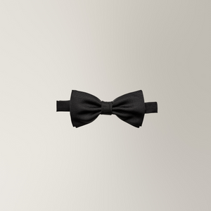 Self-tie Bow Tie in Satin Grosgrain - Black | Andrea Kosta