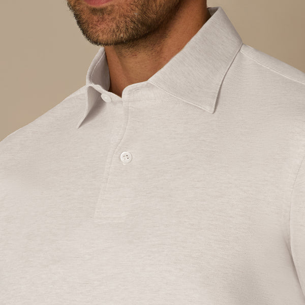 Pique Polo in Cotton - Sand | Andrea Kosta