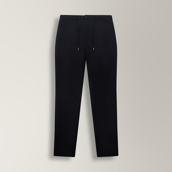 Drawstring Trousers in Technical Stretch - Black | Andrea Kosta
