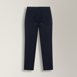Drawstring Trousers in Technical Stretch - Navy | Andrea Kosta