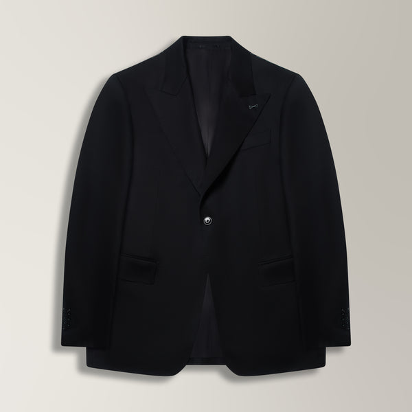 Two-Piece Suit in Twill Wool-Mohair - Black - Andrea Kosta
