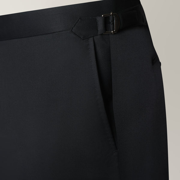 Two-Piece Suit in Twill Wool-Mohair - Black - Andrea Kosta