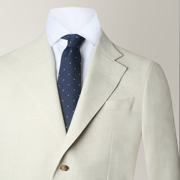 Two Piece Suit in Linen Blend - Bone | Andrea Kosta