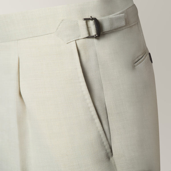 Two Piece Suit in Linen Blend - Bone | Andrea Kosta