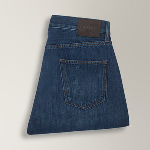 Veneto Tailored Jeans in Cotton - Mid Wash Blue | Andrea Kosta