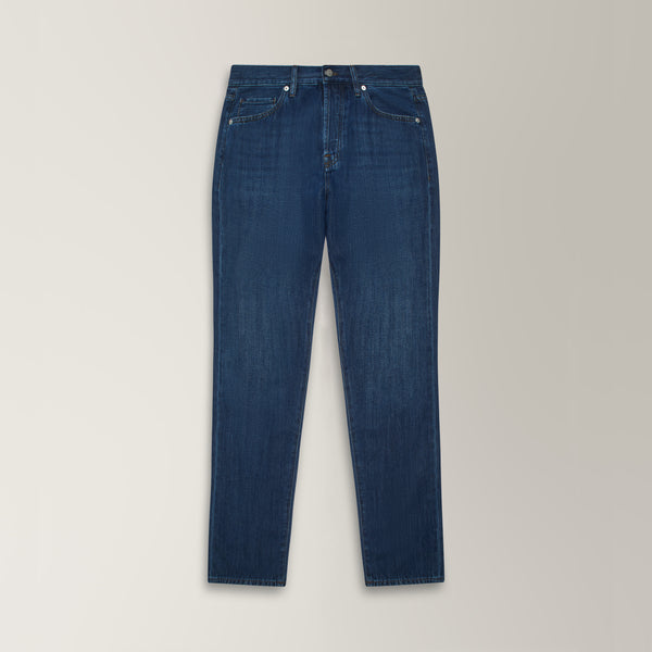 Veneto Tailored Jeans in Cotton - Mid Wash Blue | Andrea Kosta