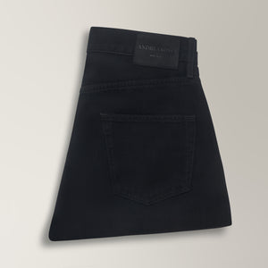 Veneto Tailored Jeans in Cotton - Black | Andrea Kosta