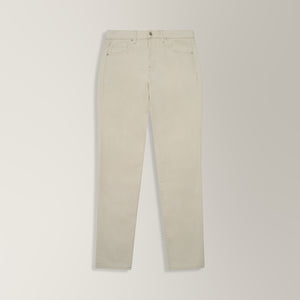 Veneto Tailored Jeans in Cotton - Ecru | Andrea Kosta
