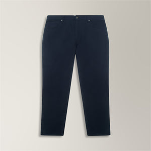 5 Pocket Slim Fit Trousers in Cotton - Navy | Andrea Kosta 