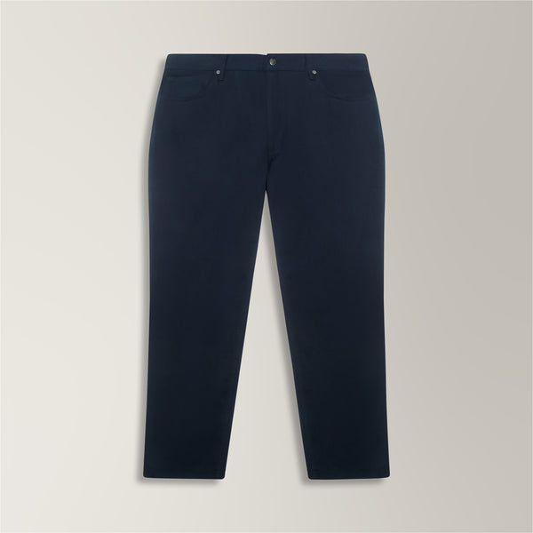 5 Pocket Slim Fit Trousers in Cotton - Navy | Andrea Kosta 