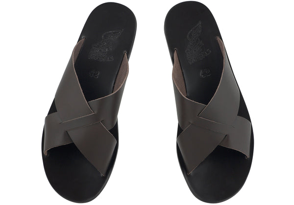 Ancient Greek Sandals - Bios in leather - 
Brown | Andrea Kosta 