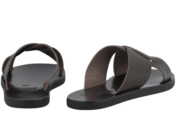 Ancient Greek Sandals - Bios in leather - 
Brown | Andrea Kosta 
