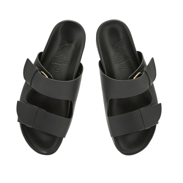 Ancient Greek Sandals in Leather - Black | Andrea Kosta  