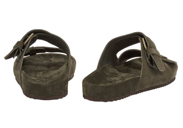 Ancient Greek Sandals - Diogenis in suede - Olive | Andrea Kosta 