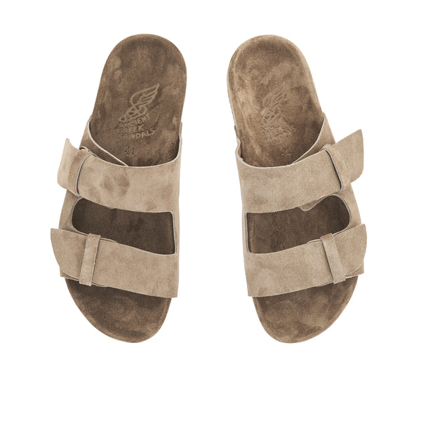 Ancient Greek Sandals - Diogenis in suede - Taupe | Andrea Kosta 