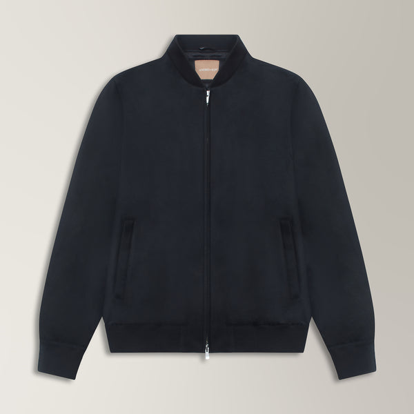 Bomber Jacket in Alcantara - Black | Andrea Kosta
