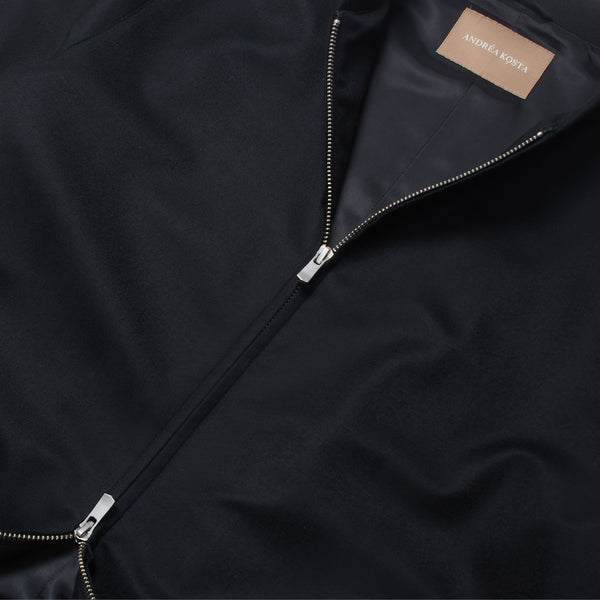 Bomber Jacket in Alcantara - Black | Andrea Kosta