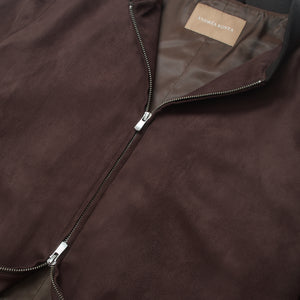 Bomber Jacket in Alcantara - Chocolate | Andrea Kosta
