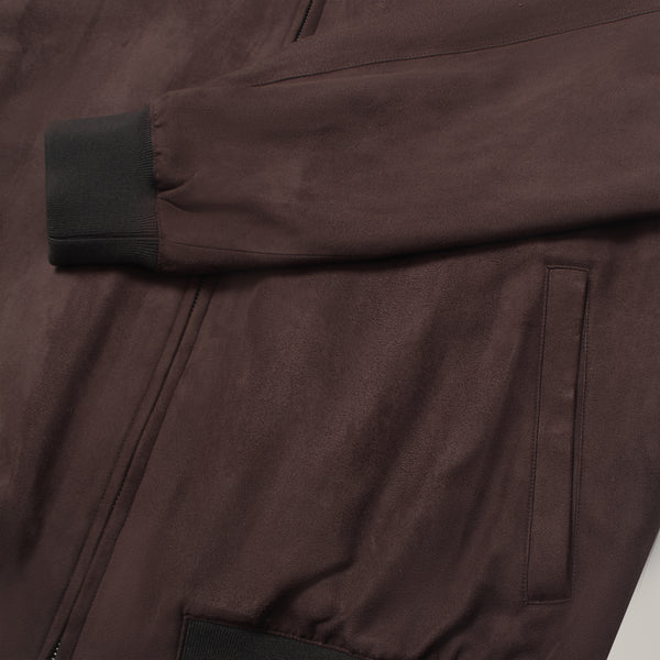 Bomber Jacket in Alcantara - Chocolate | Andrea Kosta