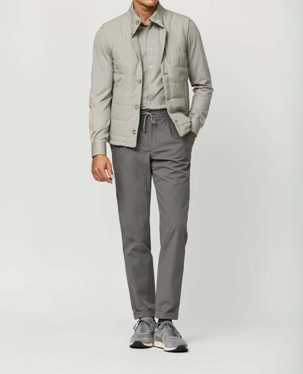 Gilet in Water Repellent Technical - Bone | Andrea Kosta 