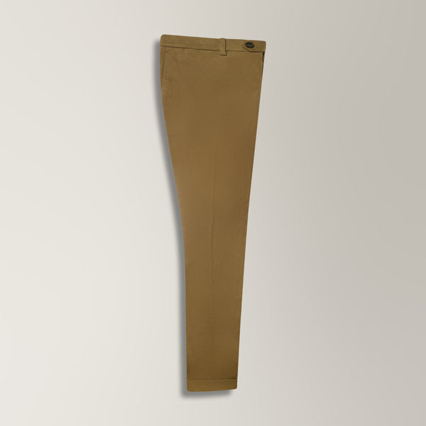 Chinos in Brushed Cotton - Khaki | Andrea Kosta