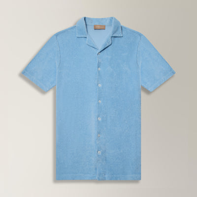 Camp Collar Shirt in Towel - Light Blue | Andrea Kosta