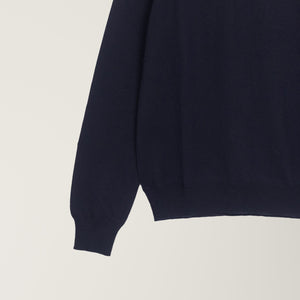 Crew Neck Jumper - Merino Wool - Navy | Andrea Kosta