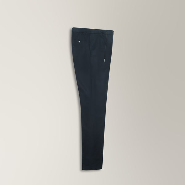 Drawstring Trousers in VBC Flannel Wool - Black | Andrea Kosta