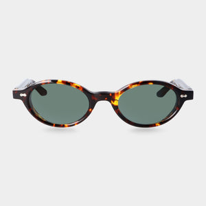 Ellipse Eco in Spotted Havana/Mirror Green - Sunglasses | Andrea Kosta 