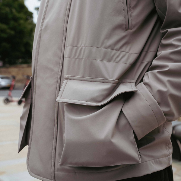 Field Jacket in Technical - Beige | Andrea Kosta