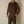 Gea Full Zip Bomber in Alcantara & Wool - Brown | Andrea Kosta