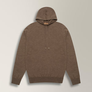 Hoodie Knit in Merino Wool - Taupe | Andrea Kosta