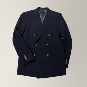 Hopsack Blazer -in Wool - Midnight Blue | Andrea Kosta